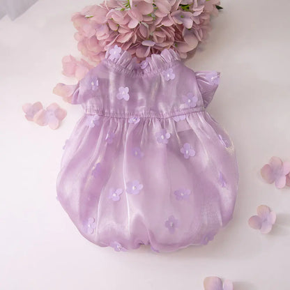 3D Flower Gauze Skirt for Dog Clothes