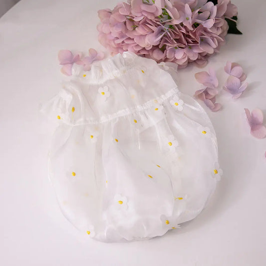 3D Flower Gauze Skirt for Dog Clothes