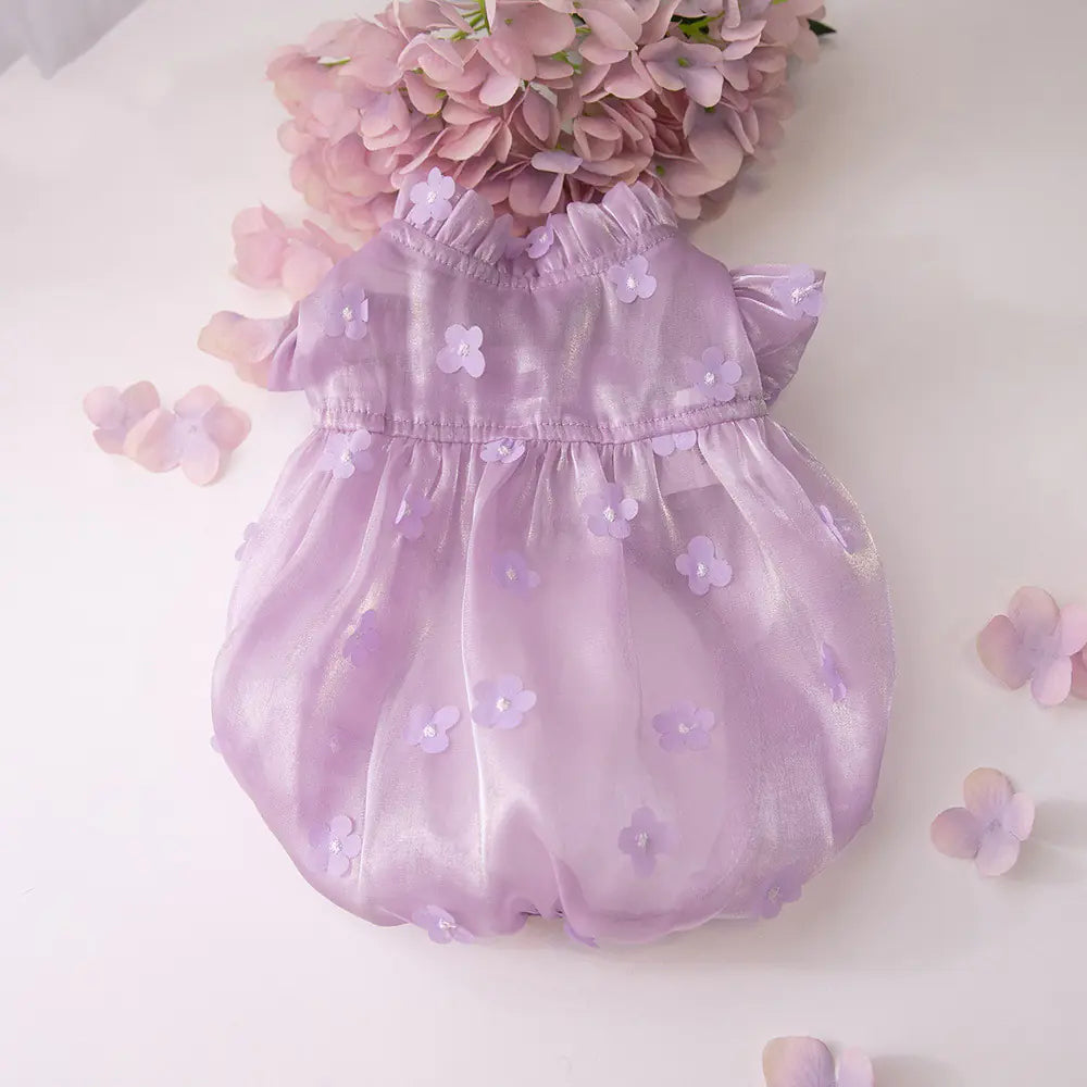 3D Flower Gauze Skirt for Dog Clothes