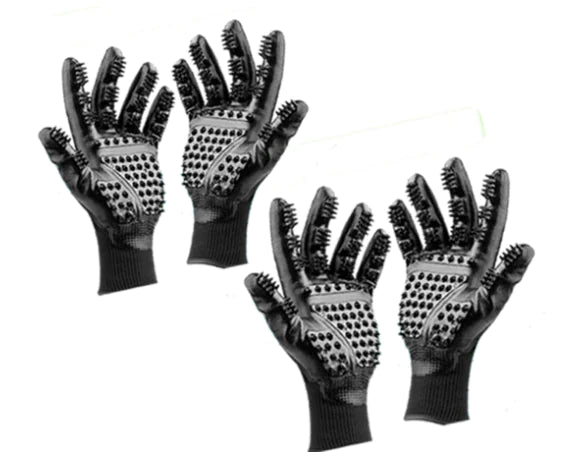 Cat Grooming Gloves with Bathing and Massage Brush