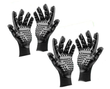 Cat Grooming Gloves with Bathing and Massage Brush