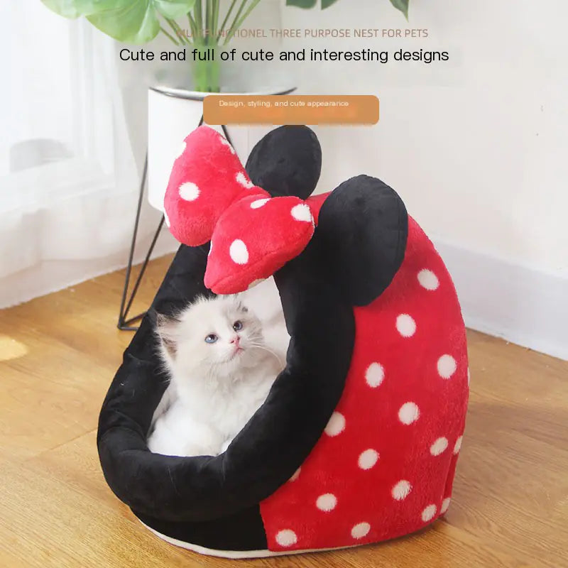New Cartoon Cute Four Seasons Pet Bed with PP Cotton