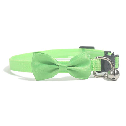 Nylon Pet Collar with Bell and Bow Design
