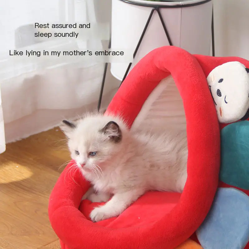 New Cartoon Cute Four Seasons Pet Bed with PP Cotton