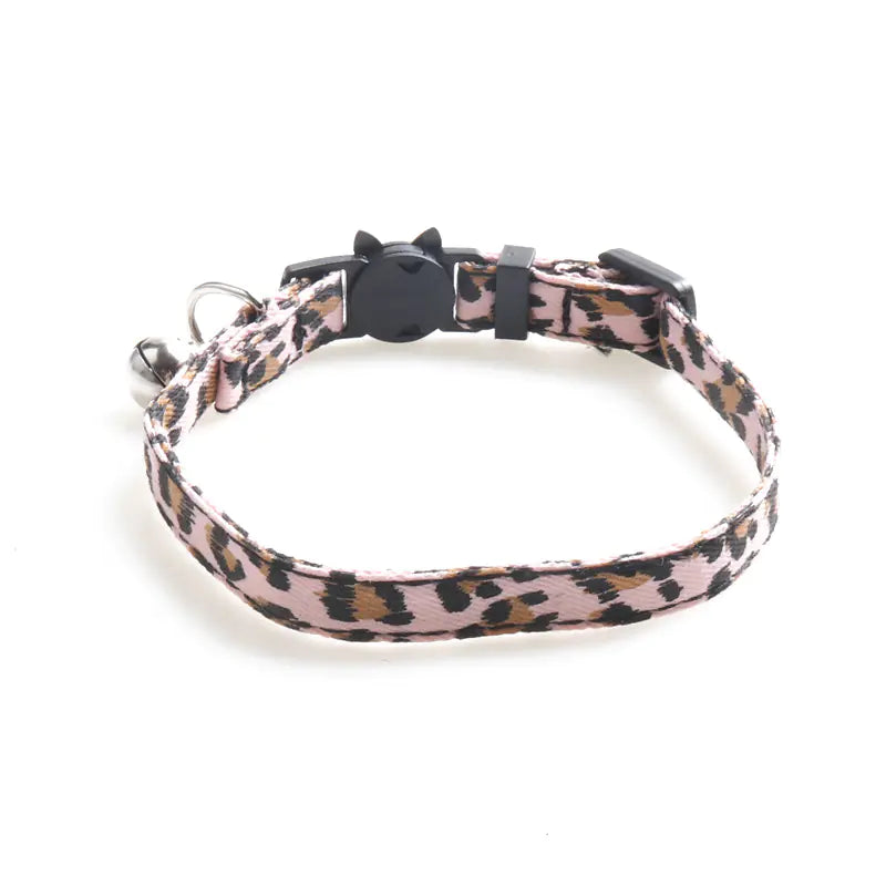Leopard Pattern Cat Collar with Bell (Factory Direct)