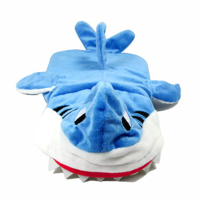 Thick Teddy Dog Clothes with 3D Shark Design