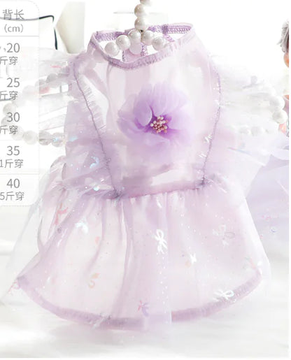 3D Flower Gauze Skirt for Dog Clothes