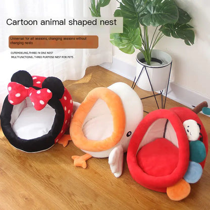 New Cartoon Cute Four Seasons Pet Bed with PP Cotton